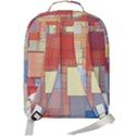 Art Abstract Rectangle Square Double Compartment Backpack View3