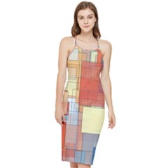 Art Abstract Rectangle Square Bodycon Cross Back Summer Dress by Ravend