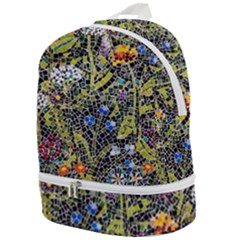 Mosaic Background Pattern Texture Zip Bottom Backpack by Ravend