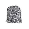Question Mark Typographic Motif Random Pattern Drawstring Pouch (Large) View1