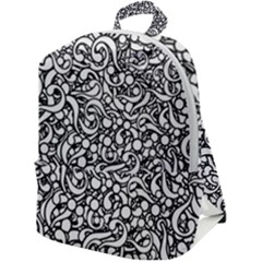 Question Mark Typographic Motif Random Pattern Zip Up Backpack by dflcprintsclothing
