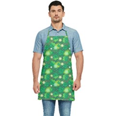 Leaf Clover Star Glitter Seamless Kitchen Apron by Pakemis