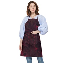 Folding Fan Seamless Pattern Pocket Apron by Pakemis