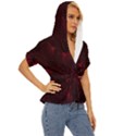 Folding Fan Seamless Pattern Lightweight Drawstring Hooded Top View3