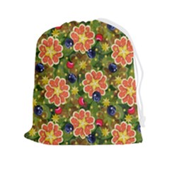 Fruits Star Blueberry Cherry Leaf Drawstring Pouch (2xl) by Pakemis