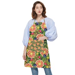 Fruits Star Blueberry Cherry Leaf Pocket Apron by Pakemis