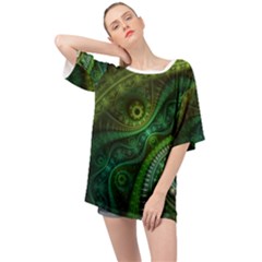 Abstract Pattern Design Art Fabric Decoration Oversized Chiffon Top by danenraven
