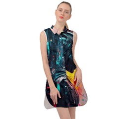 Who Sample Robot Prettyblood Sleeveless Shirt Dress by Ravend