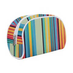 Colorful Rainbow Striped Pattern Make Up Case (small) by Uceng