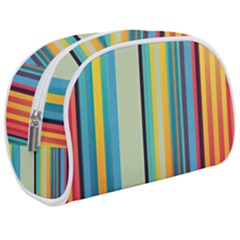 Colorful Rainbow Striped Pattern Make Up Case (medium) by Uceng