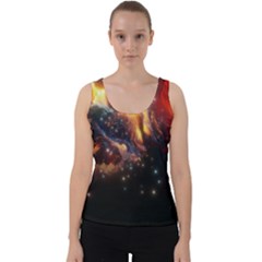 Nebula Galaxy Stars Astronomy Velvet Tank Top by Uceng