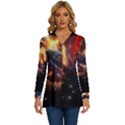 Nebula Galaxy Stars Astronomy Long Sleeve Drawstring Hooded Top View1