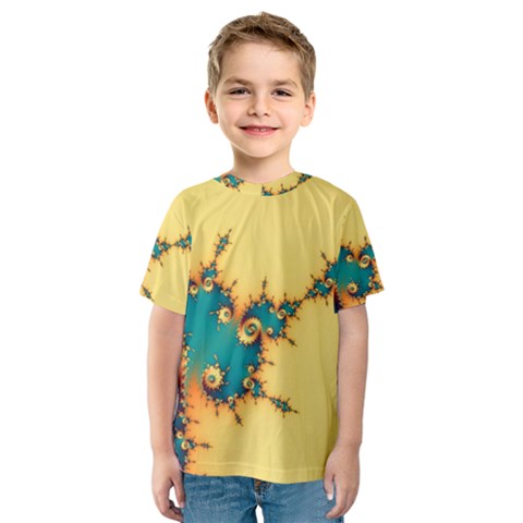 Fractal Art Fractals Digital Art Kids  Sport Mesh Tee by Uceng
