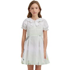 Abstract Kids  Bow Tie Puff Sleeve Dress by artworkshop