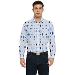 Blue Circle Pattern Men s Long Sleeve  Shirt by artworkshop