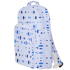 Blue Circle Pattern Double Compartment Backpack by artworkshop