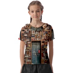 Books Kids  Frill Chiffon Blouse by artworkshop