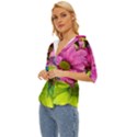 Flowers Wallpaper Lightweight Drawstring Hooded Top View2