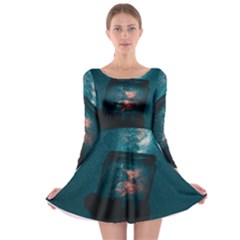 Swimming  Long Sleeve Skater Dress by artworkshop