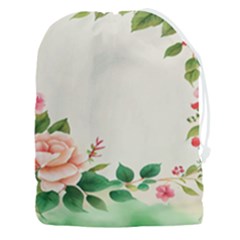 Watercolor Flower Drawstring Pouch (3xl) by artworkshop