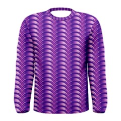 Purple Textile Vibrant Decor 3d Men s Long Sleeve Tee by Ravend