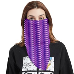 Purple Textile Vibrant Decor 3d Face Covering Bandana (triangle) by Ravend