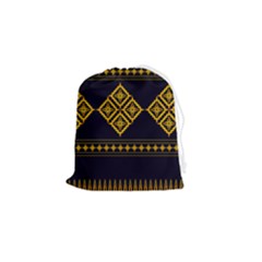 Abstract Antique Architecture Art Artistic Artwork Drawstring Pouch (small) by Ravend