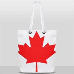 Canada Flag Canadian Flag View Full Print Rope Handle Tote (small) by Ravend