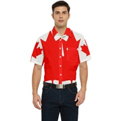 Canada Flag Canadian Flag View Men s Short Sleeve Pocket Shirt  by Ravend