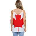 Canada Flag Canadian Flag View Casual Spaghetti Strap Chiffon Top View4