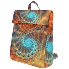 Fractal Math Abstract Mysterious Mystery Vortex Flap Top Backpack by Ravend