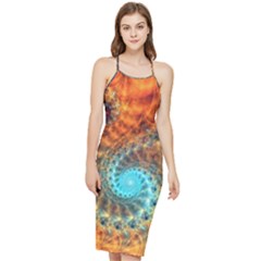 Fractal Math Abstract Mysterious Mystery Vortex Bodycon Cross Back Summer Dress by Ravend