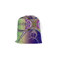 Fractal Abstract Digital Art Art Colorful Drawstring Pouch (small) by Ravend
