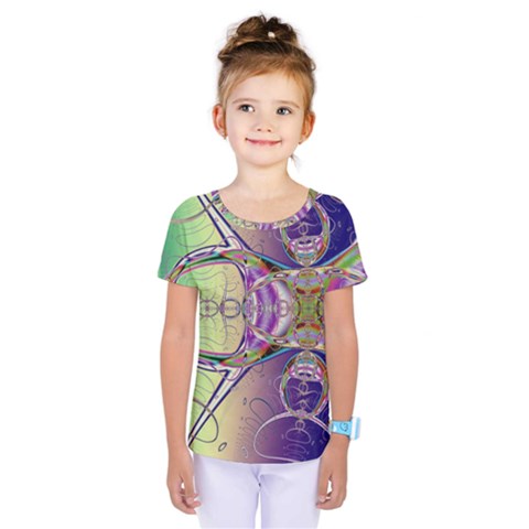 Fractal Abstract Digital Art Art Colorful Kids  One Piece Tee by Ravend