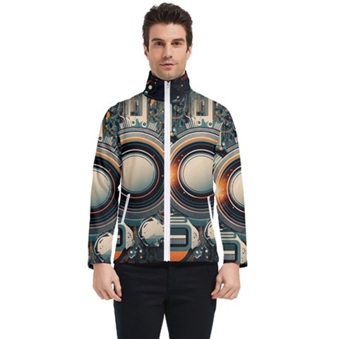 Illustrations Technology Robot Internet Processor Men s Bomber Jacket by Ravend