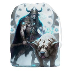 Ai Generated Viking God Fantasy Dog Norse Man Drawstring Pouch (3xl) by danenraven