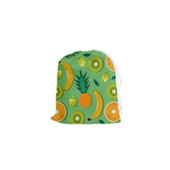 Fruit Tropical Pattern Design Art Pattern Drawstring Pouch (xs) by Ravend