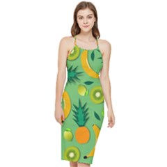 Fruit Tropical Pattern Design Art Pattern Bodycon Cross Back Summer Dress by Ravend