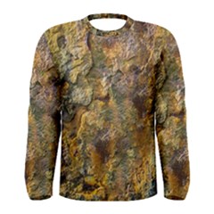 Rusty Orange Abstract Surface Men s Long Sleeve Tee by dflcprintsclothing