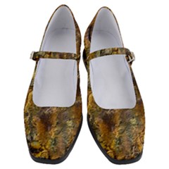 Rusty Orange Abstract Surface Women s Mary Jane Shoes by dflcprintsclothing