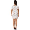 Easter Bunny Pattern Hare Easter Bunny Easter Egg Fitted Knot Split End Bodycon Dress View4