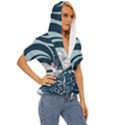 Flowers Pattern Floral Ocean Abstract Digital Art Lightweight Drawstring Hooded Top View3