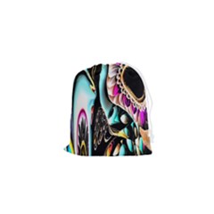Garden Flower Nature Digital Art Abstract Drawstring Pouch (xs) by Ravend