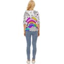 Rainbow Fun Cute Minimal Doodle Drawing Art Lightweight Drawstring Hooded Top View4