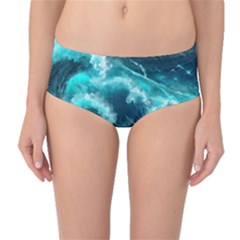 Thunderstorm Tsunami Tidal Wave Ocean Waves Sea Mid-waist Bikini Bottoms by Ravend