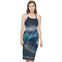 Tsunami Waves Ocean Sea Water Rough Seas 7 Bodycon Cross Back Summer Dress by Ravend