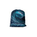 Tsunami Waves Ocean Sea Water Rough Seas 4 Drawstring Pouch (Small) View2