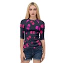 Wine Wine Bottles Background Graphic Quarter Sleeve Raglan Tee View1