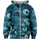Waves Ocean Sea Abstract Whimsical Abstract Art Kids  Zipper Hoodie Without Drawstring View1