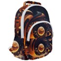 Ai Generated Swirl Space Design Fractal Light Abstract Rounded Multi Pocket Backpack View2